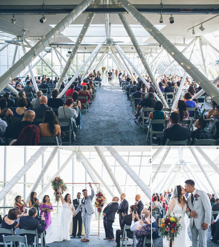 wedding ceremony at world trade center in portland downtown photographers
