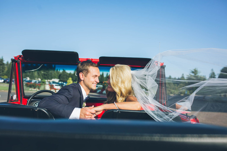 getaway car cherry hot classic wedding