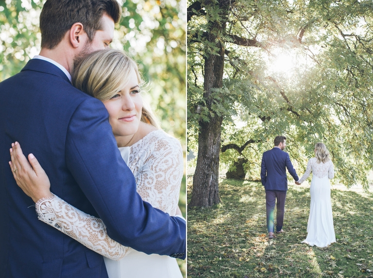 long sleeve wedding gown for fall wedding in pacific northwest